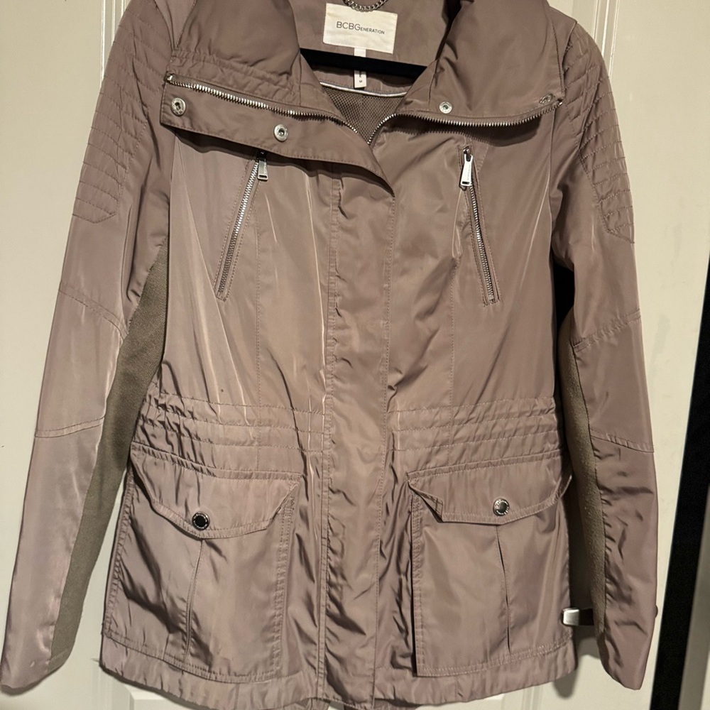 Bcbgeneration Women's Taupe Utility Jacket Rainco… - image 1